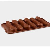 Dalakin 6-Spoon Shape Cake Mold Silicone Chocolate Decorating Baking Mould