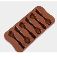 Dalakin 6-Spoon Shape Cake Mold Silicone Chocolate Decorating Baking Mould N2