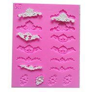 Design Mini Lace Sugar Lace Mold, Silicone 3d Cake Fondant Mold, Cake Decoration Tool, Food Grade Material