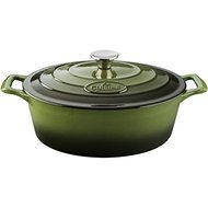 La Cuisine 4.75-quart Green Enamel Finished Cast Iron Oval Casserole Dish