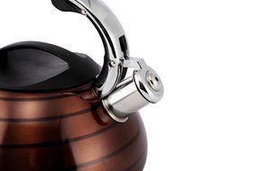 Tea Kettle - Stainless Steel Stove Top Whistling Tea Kettle, 3-Liter by Juvale N4