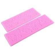 2x Lace Shaped Butterfly Flower Floral Silicone Mold Mould Fondant Cake Decoration Baking Tool #606