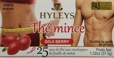 Hyleys Slim Tea Goji Berry 100% Natural, 25 Tea Bags (Pack of 2) N2
