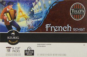 Tullys Coffee Dark Roast, French Roast, 12 ct K, Cups for Keurig Brewers N2