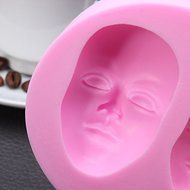 "Human Face Silicone Fondant Mold Chocolate Polymer Clay Mould" shopping N6