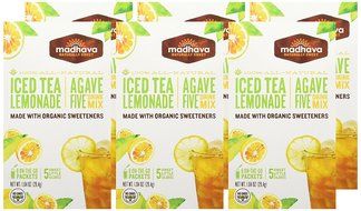 Madhava Gluten Free AgaveFive Iced Tea Drink Mix, Lemonade, (Pack of 6) N10