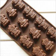 New Silicone Cake Mold Robot Shape Ice Chocolate Decoration Kitchen Bakeware Cooking Tools Sweet Food Modelling...