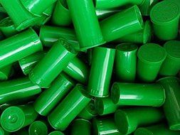 50 Pack of Green 13 Dram Pop Top Bottle Rx Vial Medical Pill Box Herb Container N3