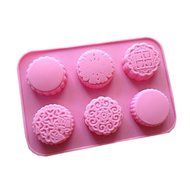 MEXUD- Soap Cake Mould Fondant Chocolate 6 Flower Pattern Soap Mould For Ice Cube Candy Chocolate Cake Cookie N3