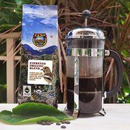 Java Planet - Espresso USDA Organic Coffee Beans, Dark Roast Arabica Gourmet Specialty Grade A, packaged in two... N5