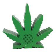 Pangea Brands PA-BT-GRN-LEAF Marijuana Bluetooth Speaker, Green