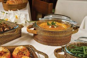 Round Casserole with Arcuisine Borosilicate Casserole &amp; Cover 2 Qt 9.25&rdquo; Diam x 3.5 H