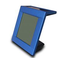 CNUALV Metal Solar Power Digital LCD Weather Station with Time,Temperature,Humidity,Clock Alarm Function (Gray) N19