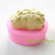Mom&amp;pea 0606 Sheep Shaped Silicone Mould for Fondant Cake Sugar Paste Cake Decoration 3d Cake Toppers Mold Soap... N4