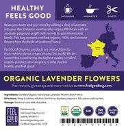 Organic Lavender Flowers (Extra Grade - Dried) - 4oz Resealable Bag - 100% Raw From France - by Feel Good Organics