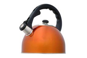 Creative Home Satin Splendor Metallic 2.8 Quart whistling Tea Kettle, Blue