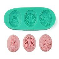 "Halloween Skeleton Skull Witch Styling Fondant Cake Mold Silicone Chocolate Candy Jelly Mould" shopping