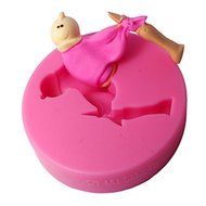 FOUR-C Silicone Gum Paste Mold Baby Cake Decorating Tools Color Pink