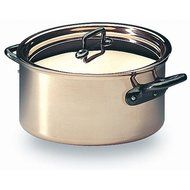 Matfer Bourgeat Casserole / Rondeau With Lid, 9.5" Copper 367124