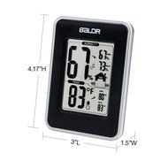 BALDR Weather Station, Displays Humidity and Temperature, Min, Max, and Trend Indicator, White