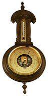 Fischer Instruments 7278-34 German Traditional Oak Barometer with Thermometer