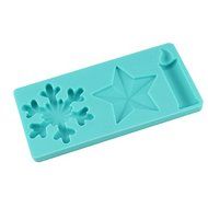 "3D Snowflake Star Candle Silicone Mold Chocolate Mould Decorating Tool" shopping N5