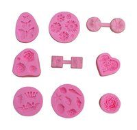 Bestwoohome 4 Set Silicone Fondant Baking Mold Cake Sugar Craft Chocolate Decorating DIY (Cherry Blossoms) N10