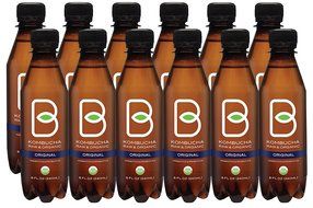 B-tea Kombucha Raw Organic Tea, Only 2g of Sugar, Probiotics &amp; Prebiotic, Kosher, Original, Green Tea, Lemon Balm... N17