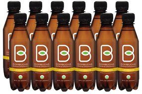 B-tea Kombucha Raw Organic Tea, Only 2g of Sugar, Probiotics &amp; Prebiotic, Kosher, Original, Green Tea, Lemon Balm... N19