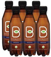 B-tea Kombucha Raw Organic Tea, Only 2g of Sugar, Probiotics &amp; Prebiotic, Kosher, Original, Green Tea, Lemon Balm... N22