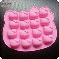 High Quality Silicone Hello Kitty Christmas lollipops mold bakeware mold Cake Mould Biscuits Mould baking chocolate... N2