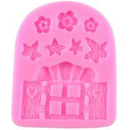 Mujiang Enchanted Vintage Fairy Garden Fairy Gnome Home Door Snail Silicone Chocolate Fondant Molds for Crafting...