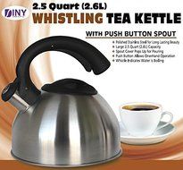 Whistling Tea Kettle Polished Stainless Steel Classic Design N3