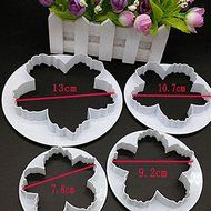 Lariy 4 Peony Flower Petal Fondant Sugarcraft Cake Cookie Cutter Mold Decorating Mould