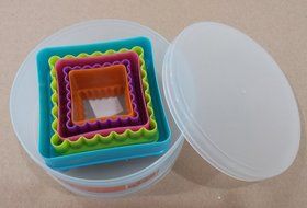 Cookie Cutter Two Sided Square Cookie Cutters and Biscuit Cutter Great Set Of 5pc From La Cucina's Best, Premium... N3