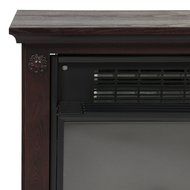 Best Choice Products Large Room Infrared Quartz Electric Fireplace Heater Honey Oak Finish w/ Remote N2