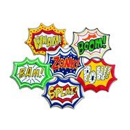 Tovolo Comic Book Burst Cookie Cutter &amp; 6 Design Stamps Set Super Hero Baking Needs