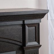 Klay Dark Walnut Finish Electric Fireplace Insert Mantel &amp; Remote