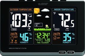 Ochi&amp;Moji Weather Clocks Atomic Wireless Digital Station Color Forecast Station with Temperature Alerts N2