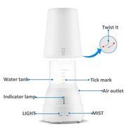 Essential Oil Diffuser, Arespark 100ml Portable Ultrasonic Aroma Humidifier with 7 Color Changing LED Light, Mist...
