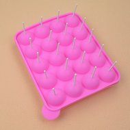 Allforhome 20 Pops Silicone Tray Pop Cake Stick Mould Lollipop Party Cupcake Baking Mold