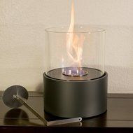 Large 9" Diameter Ventless Ethanol Alcohol Tabletop Fireplace w/0.5L Stainless Steel Fuel Insert. Modern Indoor... N3