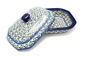 Polish Pottery Baker - Rectangular Covered - Large - Terrace Vines