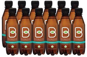 B-tea Kombucha Raw Organic Tea, Only 2g of Sugar, Probiotics &amp; Prebiotic, Kosher, Original, Green Tea, Lemon Balm... N27
