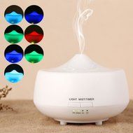 250ml Aromatherapy Essential Oil Diffuser, Wood Grain Ultrasonic Cool Mist Air Humidifier (dark wood grain) N6