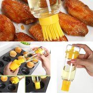 ONLADY&reg; Creative Dual-purpose High-temperature Resistance Silicone Bottle Brush Baster for BBQ Yellow