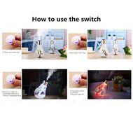 USB humidifier, Jaragar Portable Bulb Design Humidifier 400ml Capacity Lamp Air Humidifier 7 Colorful LED Night...