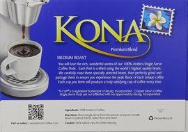 Copper Moon Kona Blend Single Cup Pod, 40 Count for Keurig K-cup Brewers N4