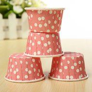 5color/Total 100pcs Baking cup, Cake Baking Paper,Cup Cupcake, Muffin Cases Candy Nut Snack Home Party N2
