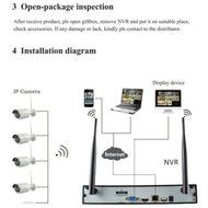 Youzee Outdoor Wireless 4CH NVR 720P IP WIFI CCTV Surveillance Security System Camera